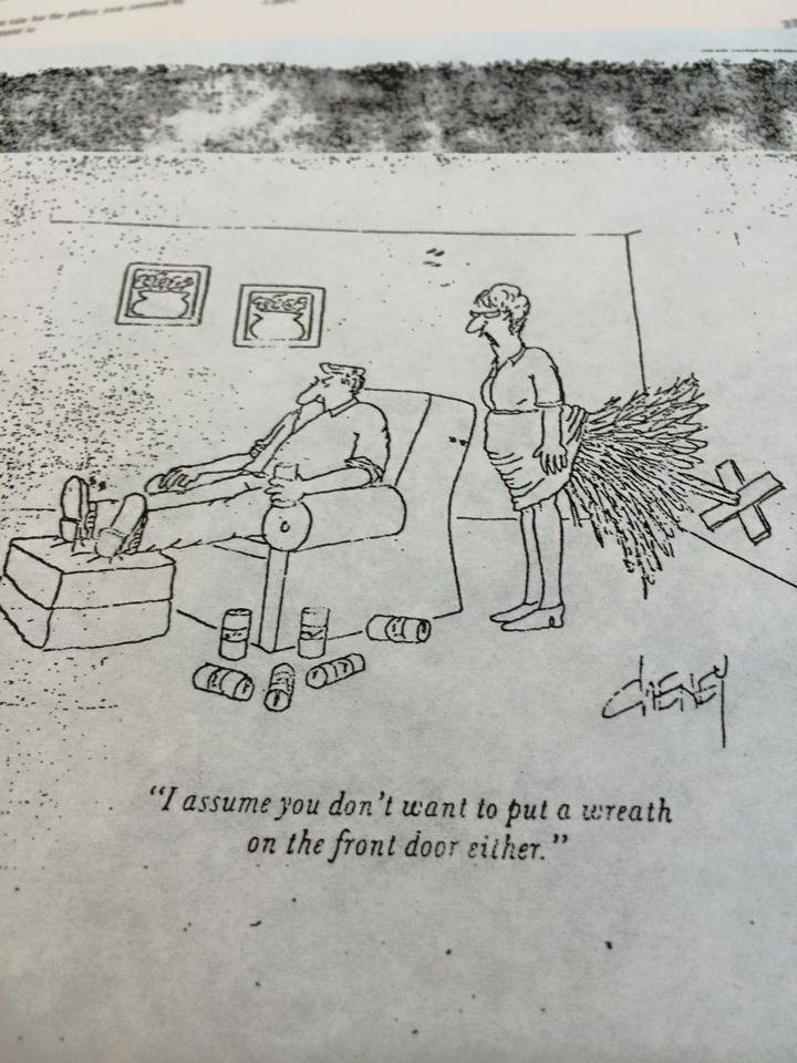 I am not the Grinch, but I do like a funny cartoon sometimes. Please don't show this to my wife !