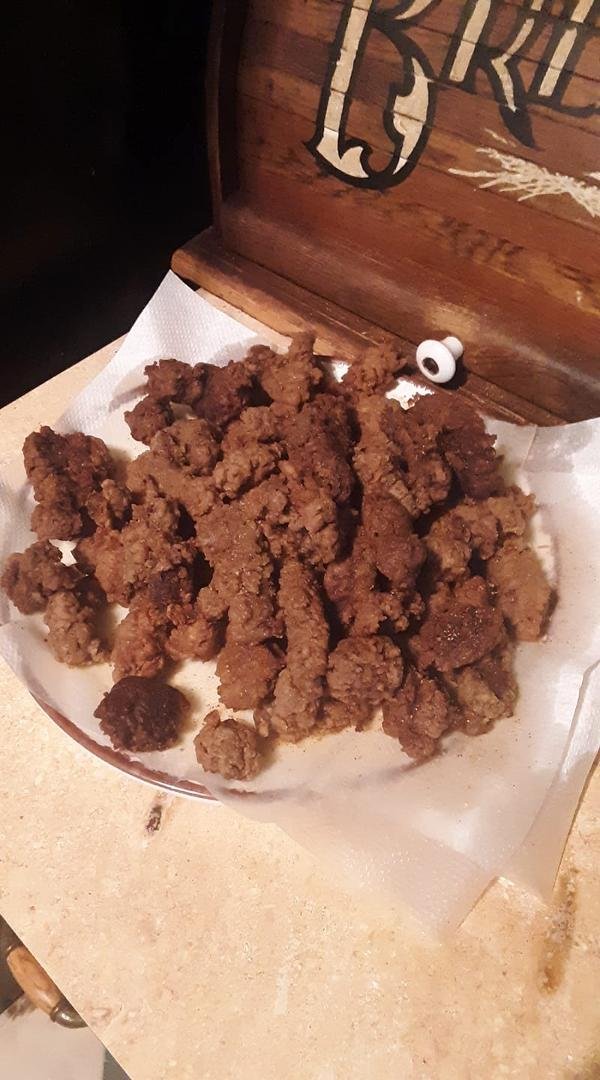 Fried deer meat...yummy