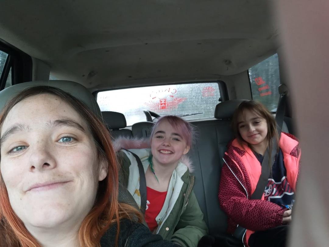 Me & Janelle Boudreau & Izabelle Boudreau out for a drive today to Saint Martins with me and their uncle Dan Steacy