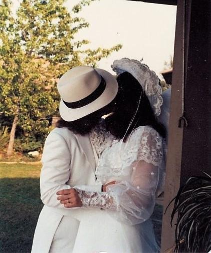 True love, at my parent's house after the wedding (they gave us a second reception).
