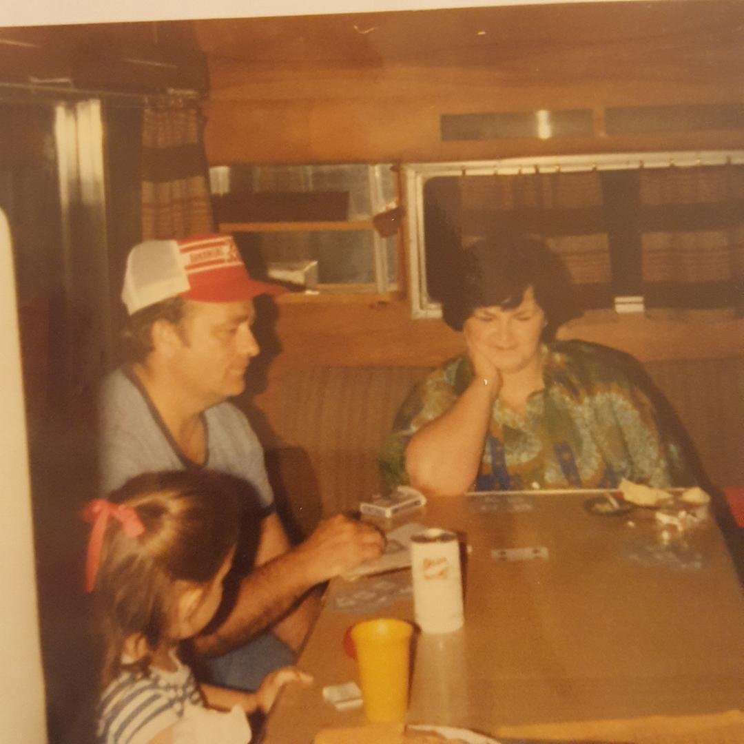 dad, Aunt Joan and I.