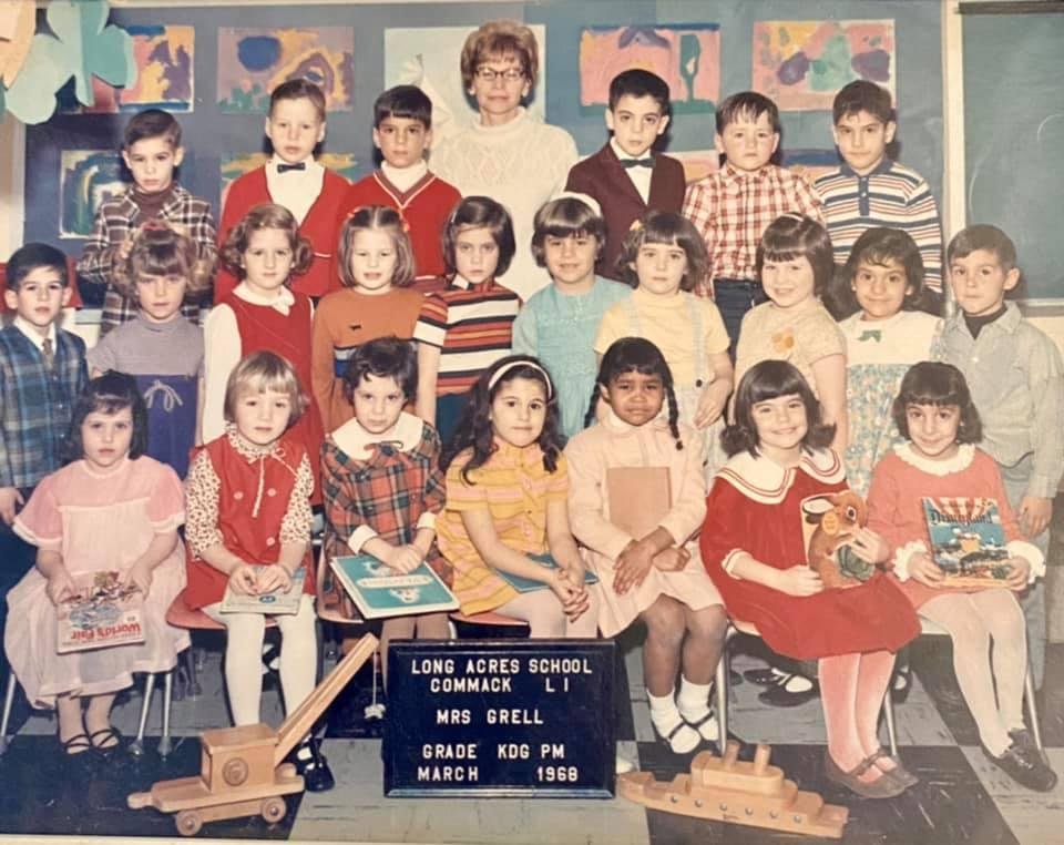 Long Acres Kindergarten with Mrs. Grell. Need some help with names. Tom Titolo Laurie Robinson Christine Petterson Donna Oporto Drew Edith Marie Basil Vasilopoulos