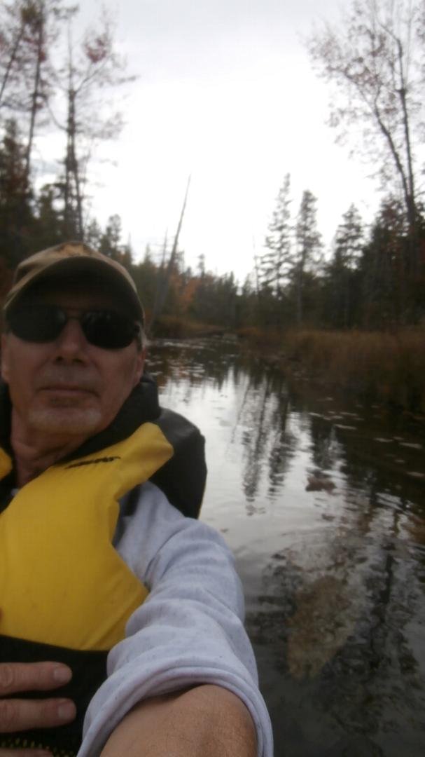 Out on my inflatable kayak enjoying the quiet tranquility of a little-known creek near Sandy Lake, Kawarthas.  🍁