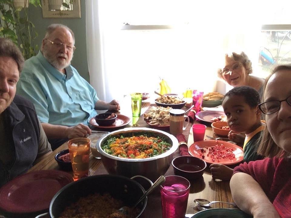 Thanksgiving and several birthday celebrations 2017. Just look at that dinner spread. Lovely table settings