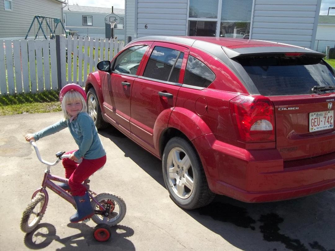 my daughter riding her bike