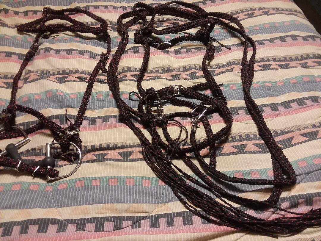 Two sets of head stalls with 6 foot reins.
