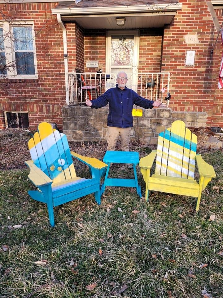 Finished the chairs and table for our neighbor, Loryssa Rippey .  She loves them!
