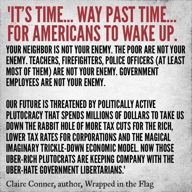 The government 'front-lines' are inept: ex-welfare workers and GS-0's who consider it a victory to re-direct you to someone else. The top-tier of government is corrupt: money and power and money and more money. We the peo