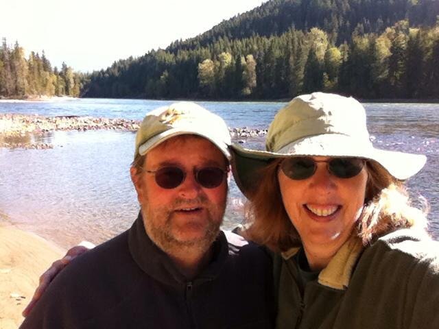 At the confluence of the Clearwater & Thompson Rivers.