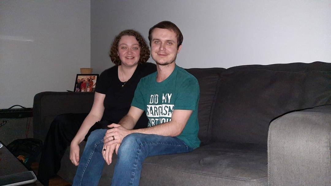 Grandson Sean and wife Sonia. 21 May 2021.