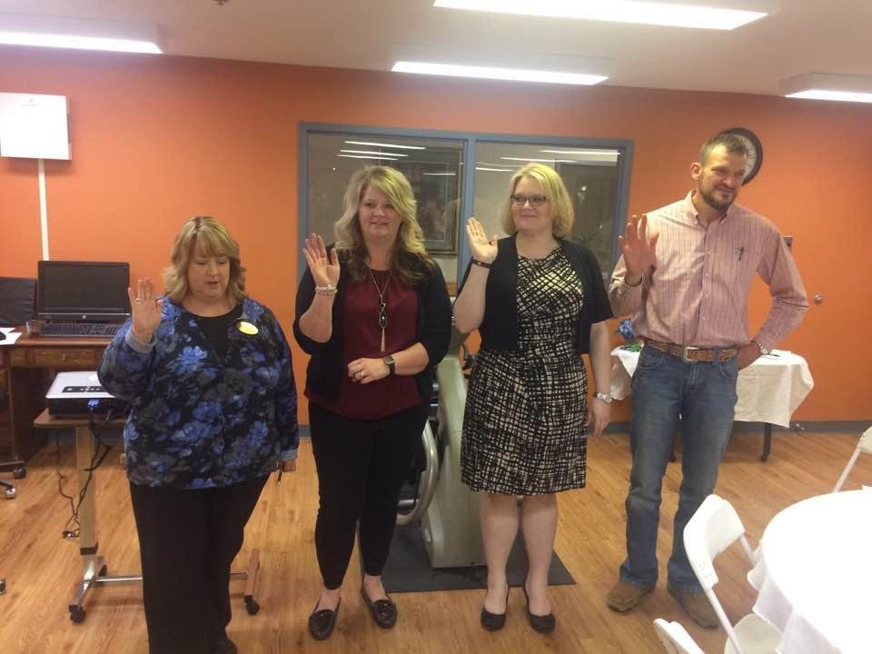 Congratulations to our new officers of OKACHCA for 2017, left to right: Valerie Bomar, President; Susan Crimmins, Secretary; Heather Mitchell, Vice President; Burl Stricker, Treasurer 👏