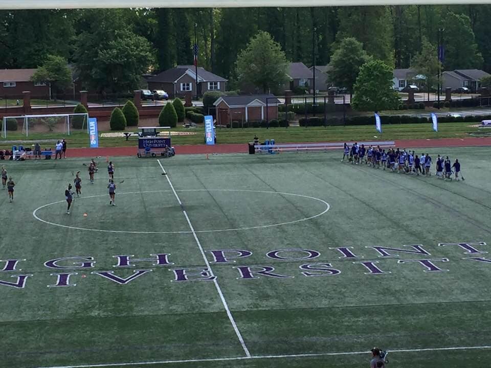 High Point & Winthrop getting ready for Big South Women’s Lacrosse Champ Champ game. Noon ESPN3. Join Mark Bryant & me. Going to be a good one.