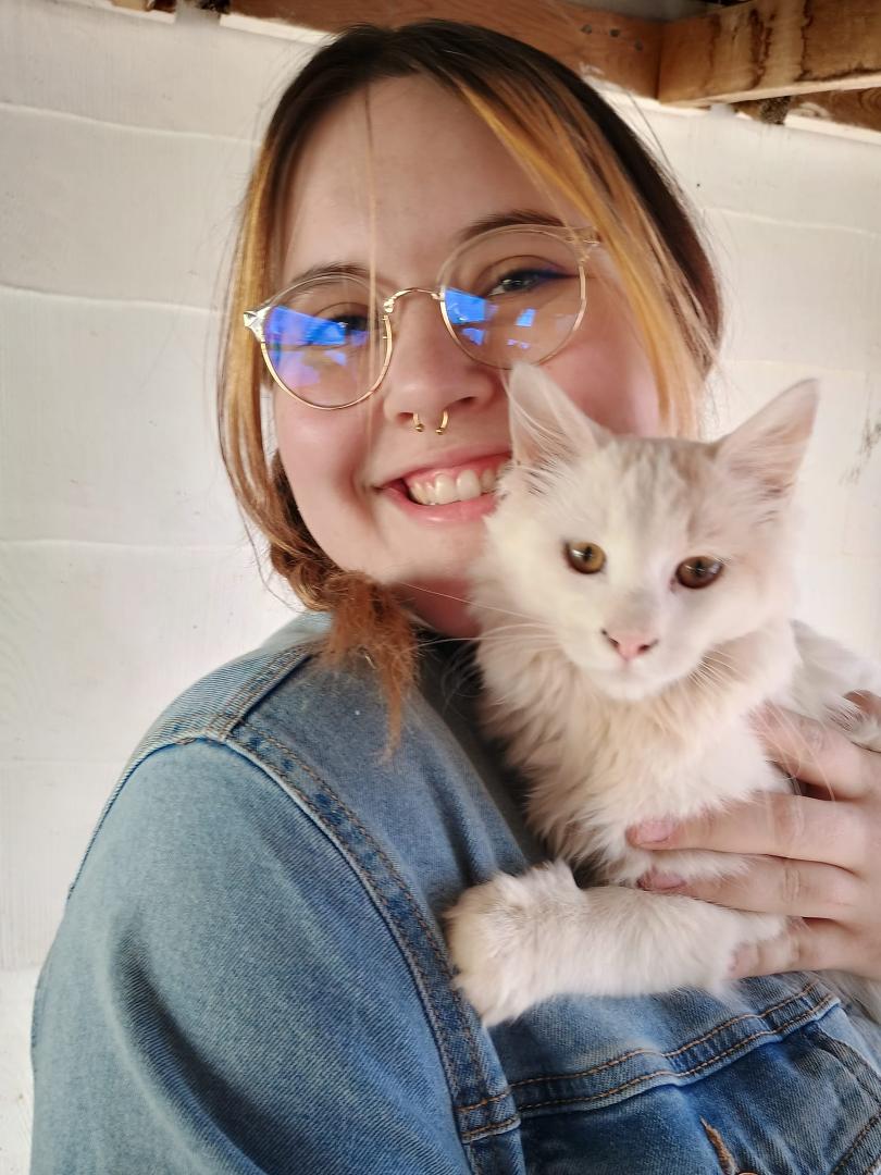 Floyd is so happy to have his first home. It's plain to see Momma is happy too. Adopted today from Lifetime Animal Placement and Protection.