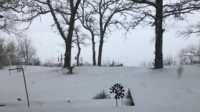 Dang, there is a blizzard outside.