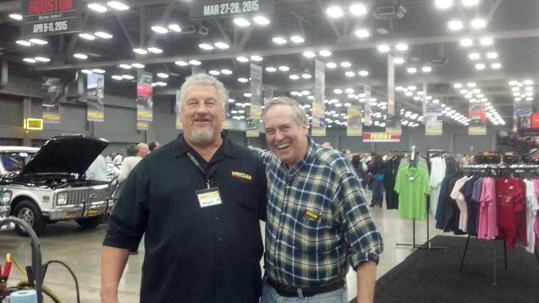 I am in Austin Texas working with the Mecum Auction Co. Out of the crowd walks an old pal from our days with the Sweetheart Cup Co. What a nice visit we had!