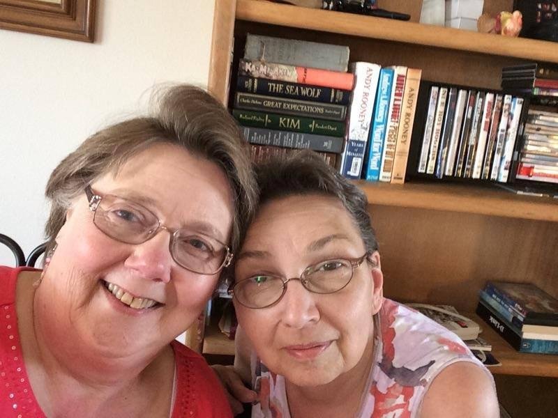 My BFF from high school... Kathie Easley... Passed away today just past noon.  This is from last April... The last time we got together.