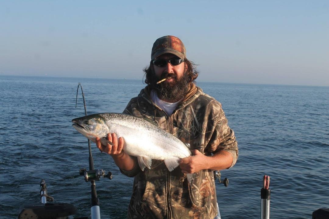 My son Doug with his catch of the day