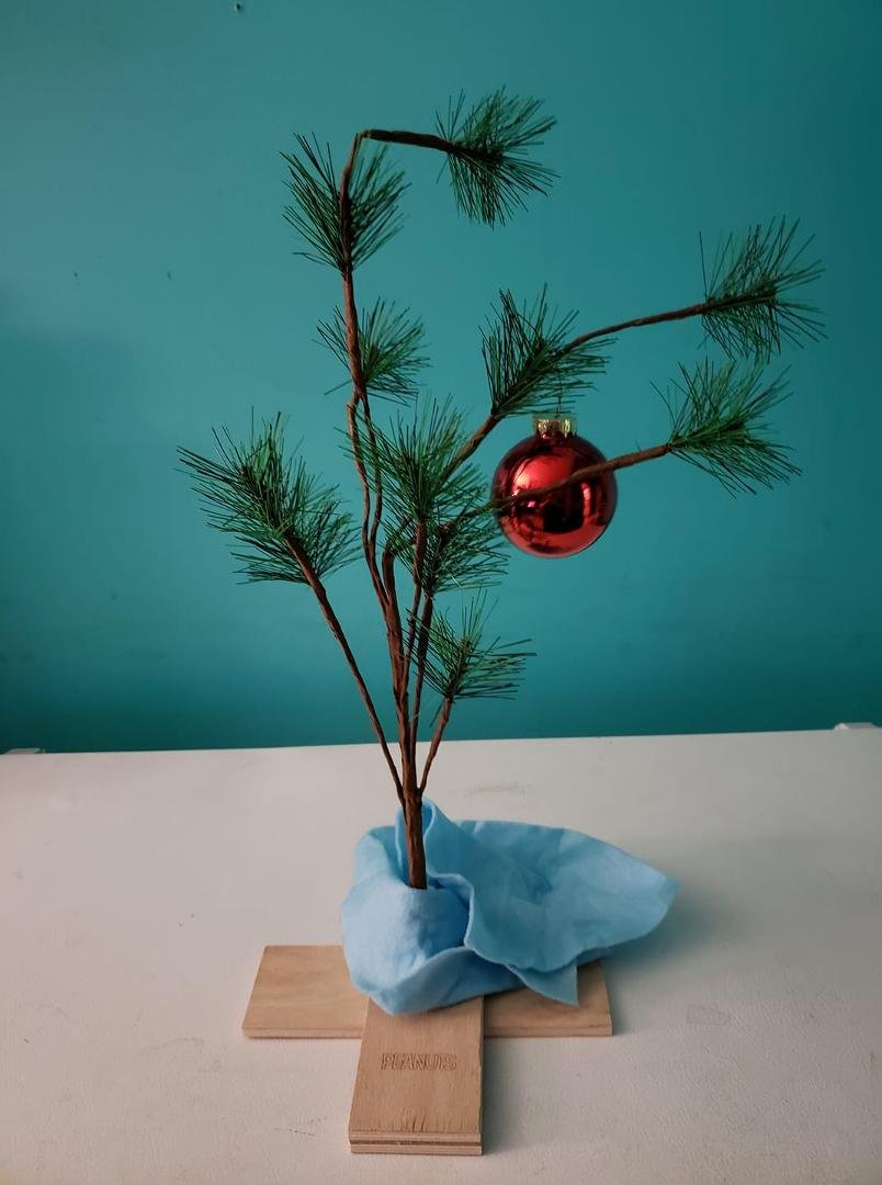 Mom's birthday means we decorate the tree.