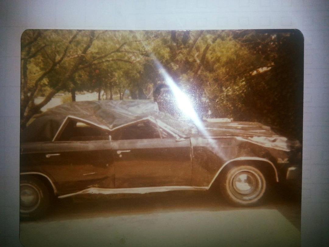 My "1966 Chevelle-Malibu Chevrolet",, She Rolled over some times on me, so she would be worth some $$$$$,,, lest, if she had Less Cosmetic Damage....