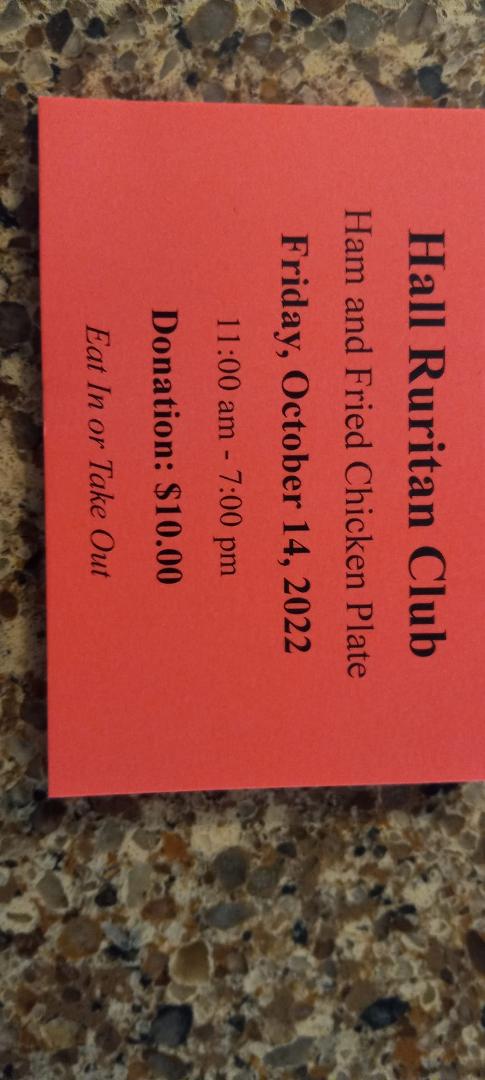 Tomorrow is the day
See or call a Ruritan for tickets
Thanks for your support