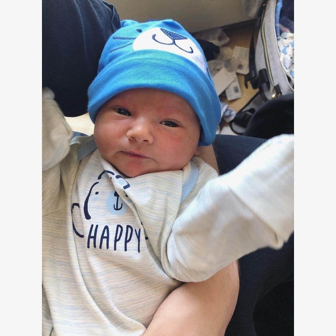 My adorable great grandson Lincoln Pierce Mazejka. Born July 16 weighing 9 pounds 8 ounces 23 inches long. Smiling already. Love him . Can't wait to meet him.