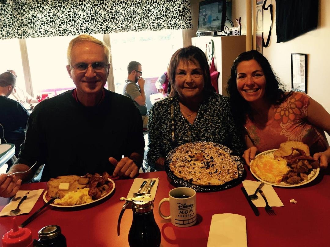 Having a "little" breakfast at Shmeg's with my beautiful niece.