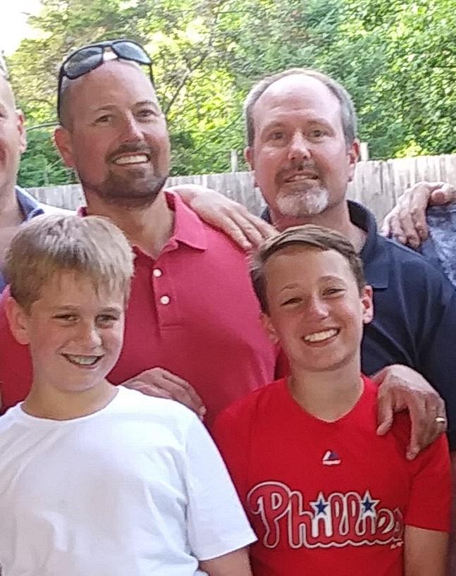 Happy Sons' Day! Love all my guys one day longer than forever...
Of course you both look the same but Deke and Owen have changed some since this picture was taken.