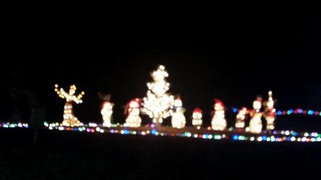 The carolers in the front yard