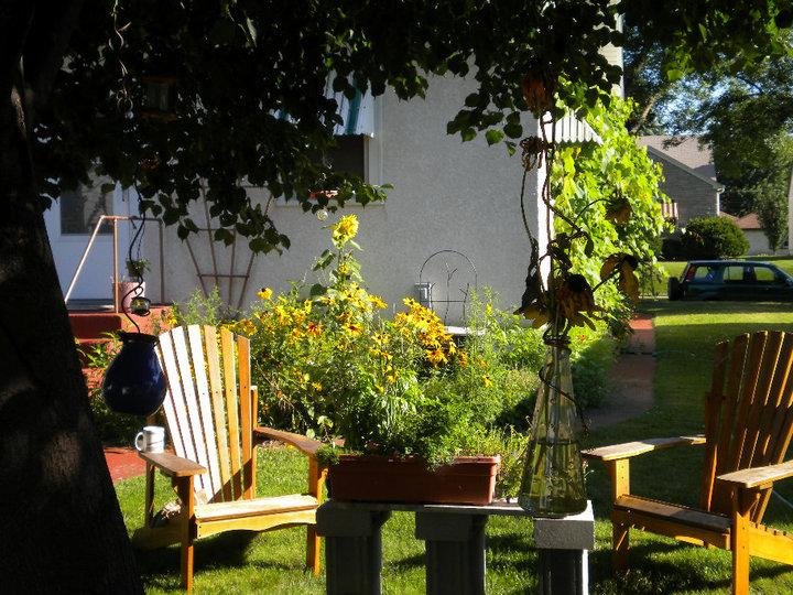 Our little seating area....my favorite place to sit and have coffee in the morning.