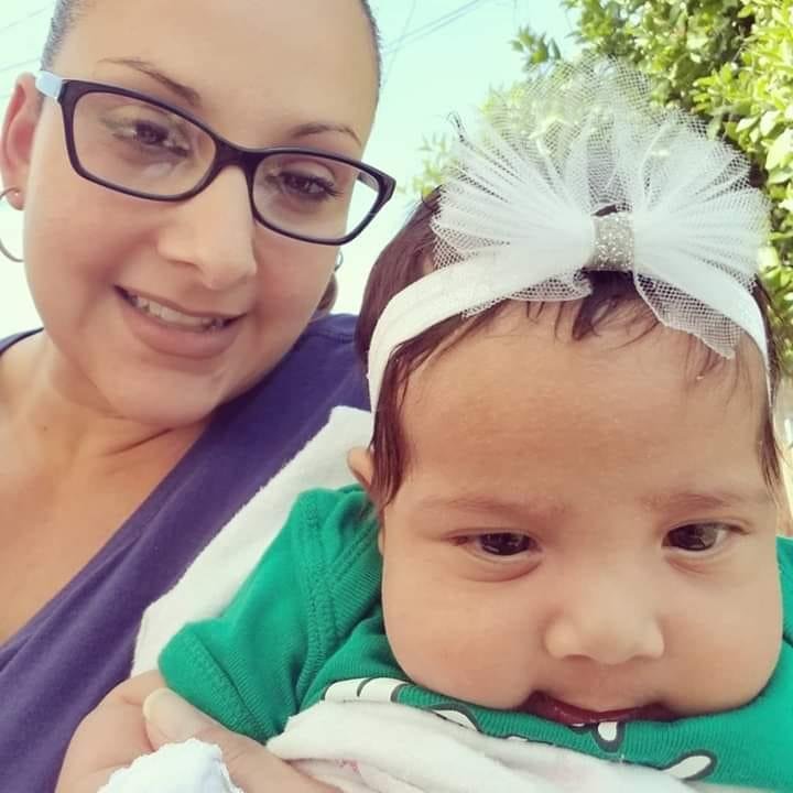 Our Granddaughter Karina (Grandson Anthony wife) and our newest member of the family, baby girl Ari .