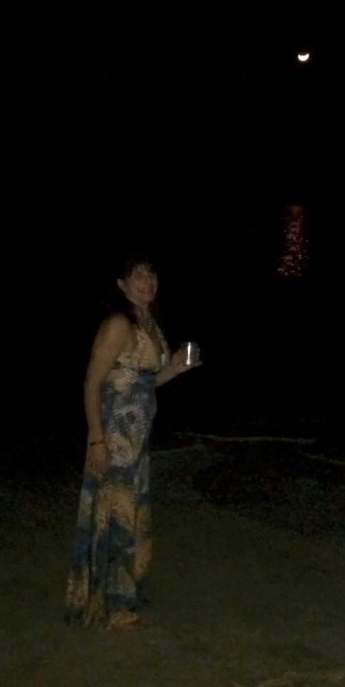 Me in moon light on beach in PV