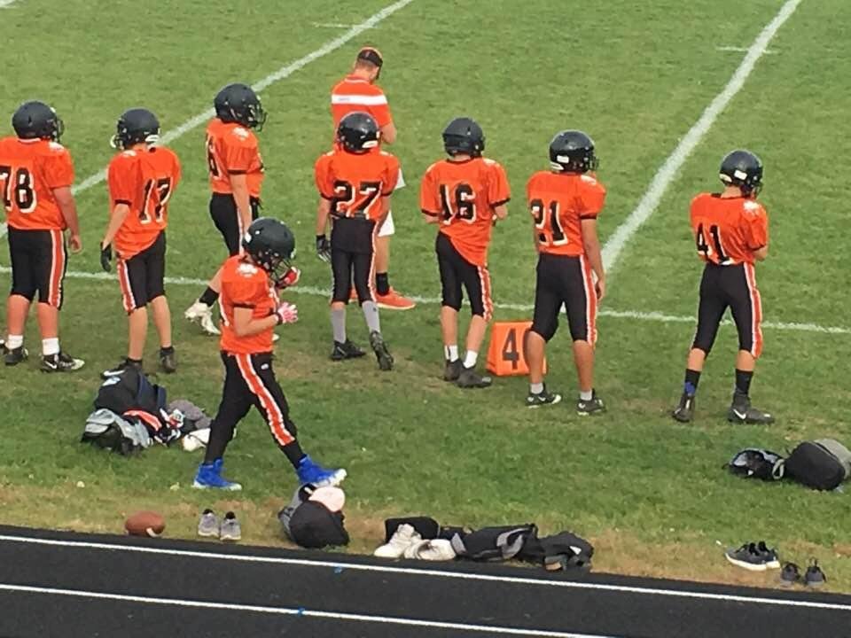Grandson Noah playing football (27). He’s made one nice catch for about 10 yards.