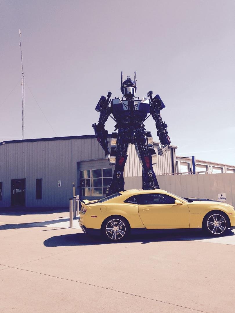 We found bumblebee and Optimus!!