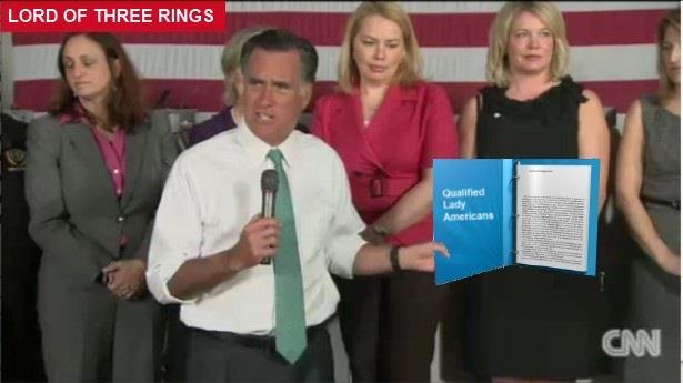 Binders of women Romney had as Governor. LAIR