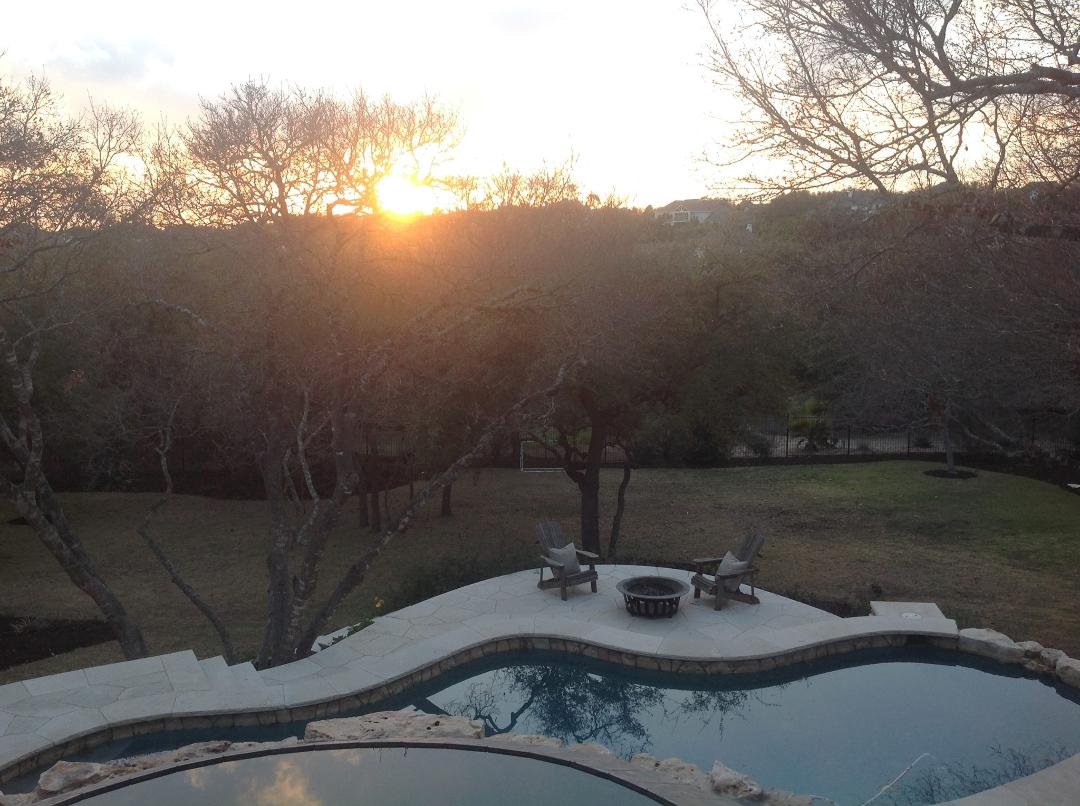 John Coltrane, glass of pinot, watching the sunset with my sweetie, life is grand