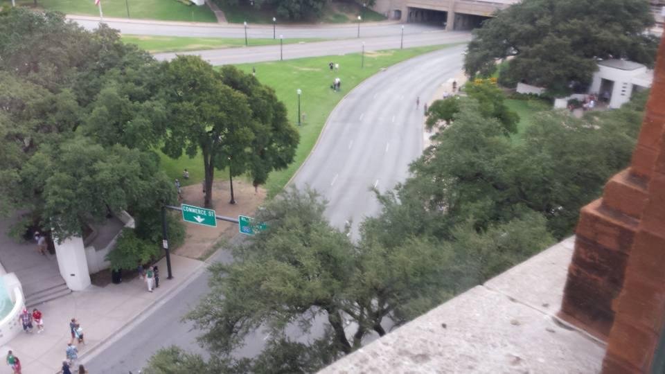 This is the view Lee Harvey Oswald saw from the Texas School book depository.