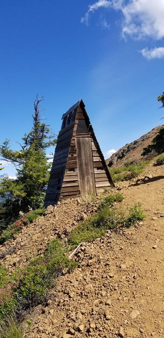 On a lighter note, here's what an outhouse can look like in the cascades.