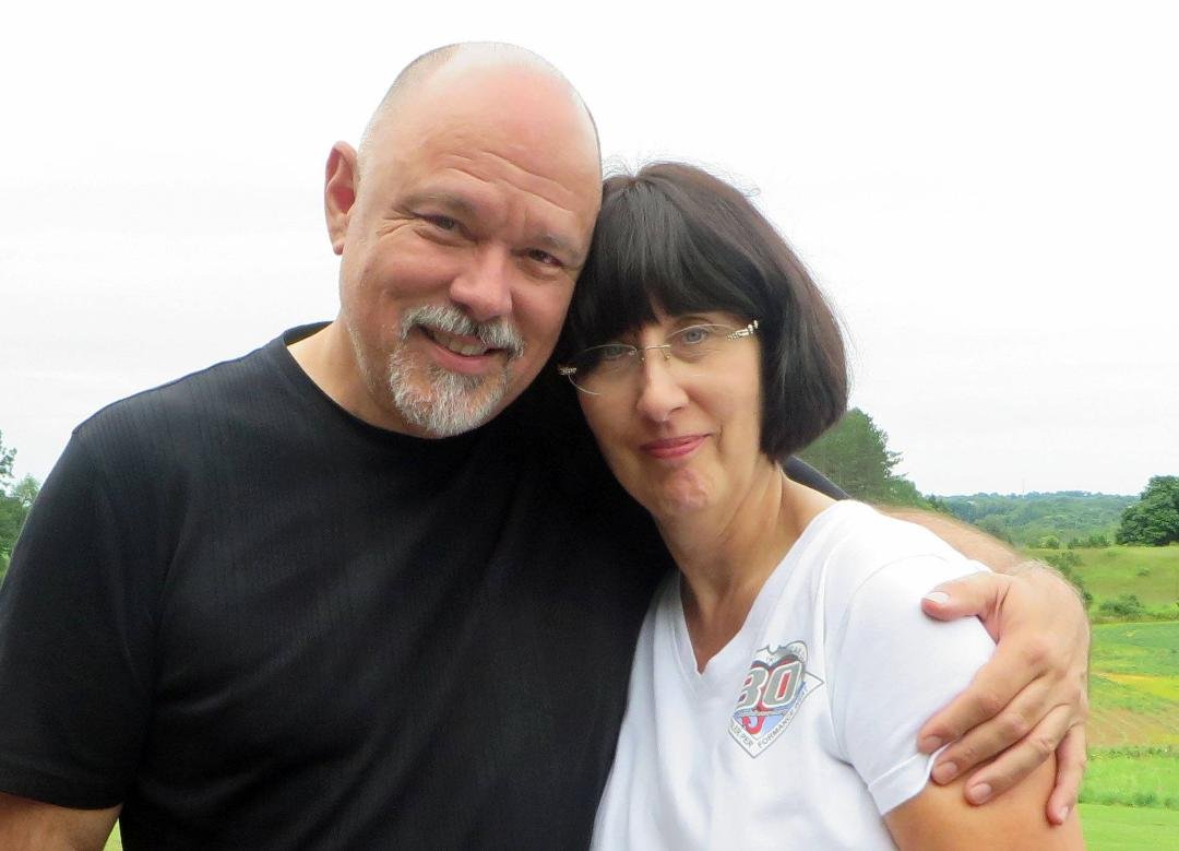 Sister Donna and I at Mom and Dads Funeral in New York