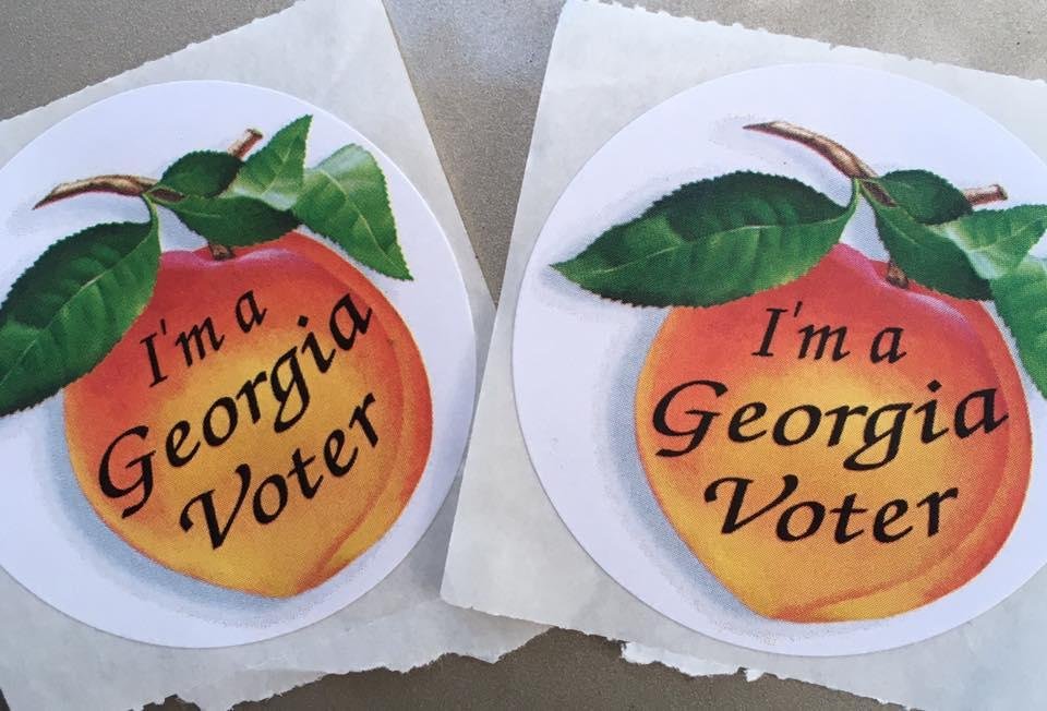 Yes we voted and we hope you will too!With Rhonda Hutto Dworkin & Leanna Dworkin (sticker not pictured).