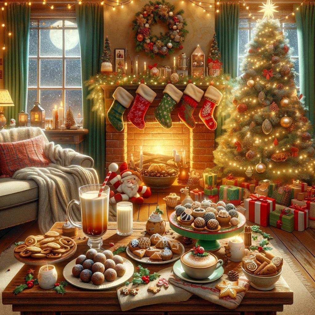 **Title:** *Christmas Eating Anthem*
**Verse 1:**
```
Avoid those carrot sticks, leave 'em there to sit,
Rum balls are next door, go on, make the switch.
Eggnog's the season's rare delight,
Drink it quick, in the festive n
