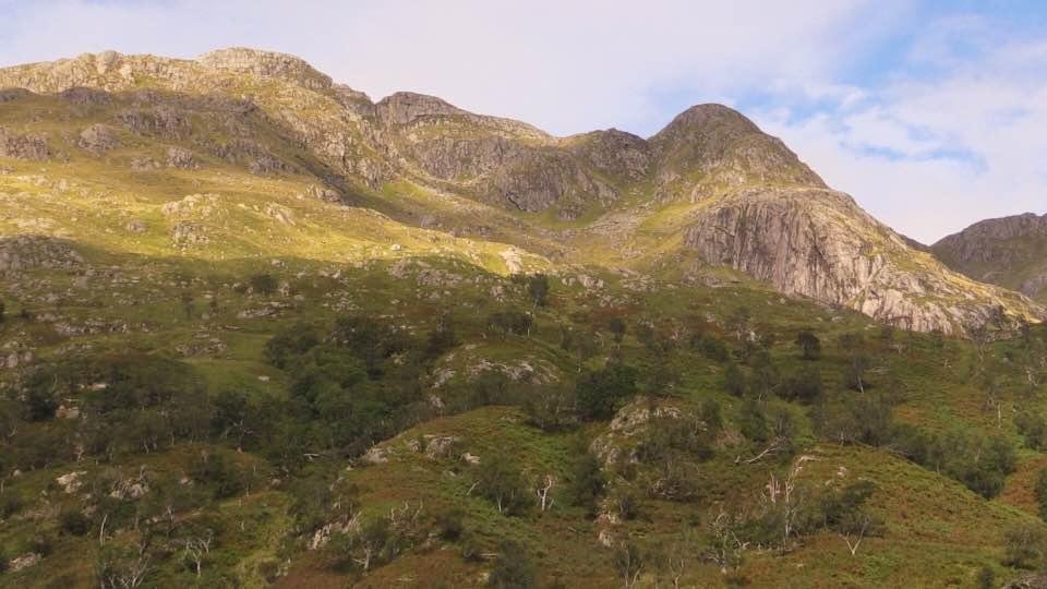The "highlands" of northwestern Scotland