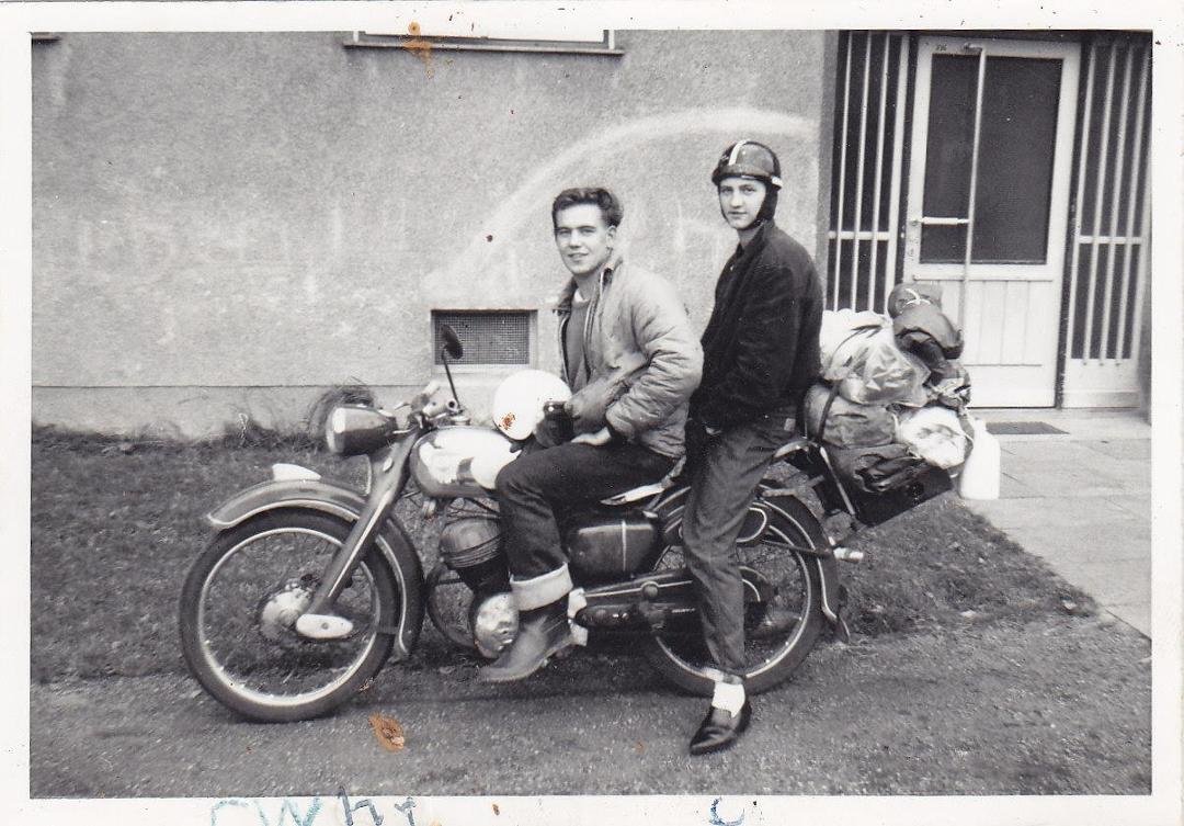 Soest 1964  Terry Foley and I are off to Holland.