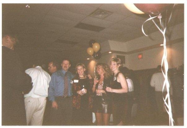Not sure who the couple is, Carol Tobias(in mini-skirt), Sheryl Gaszo