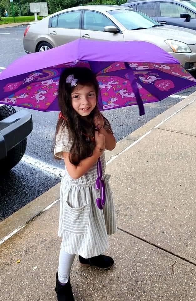 My Granddaughter's first day of Kindergarten! So excited for her. Can't wait to hear all about it when I meet her at the bus this afternoon!