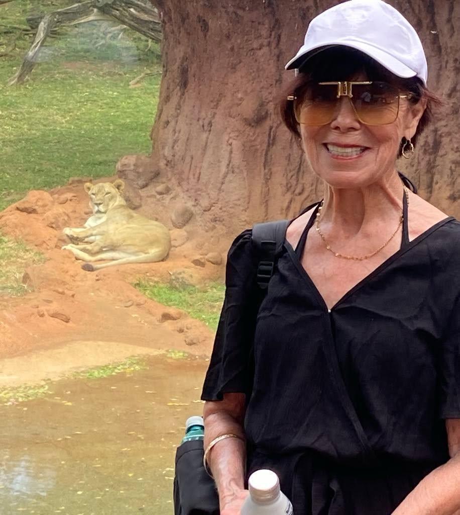 The lioness behind me is not impressed.....Honolulu Zoo.
