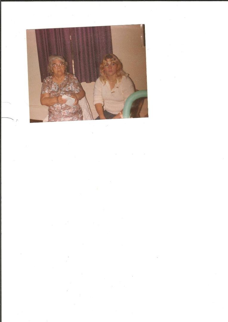 Here is a flash back picture. Grandma Rohmann and Debi Hobbs...