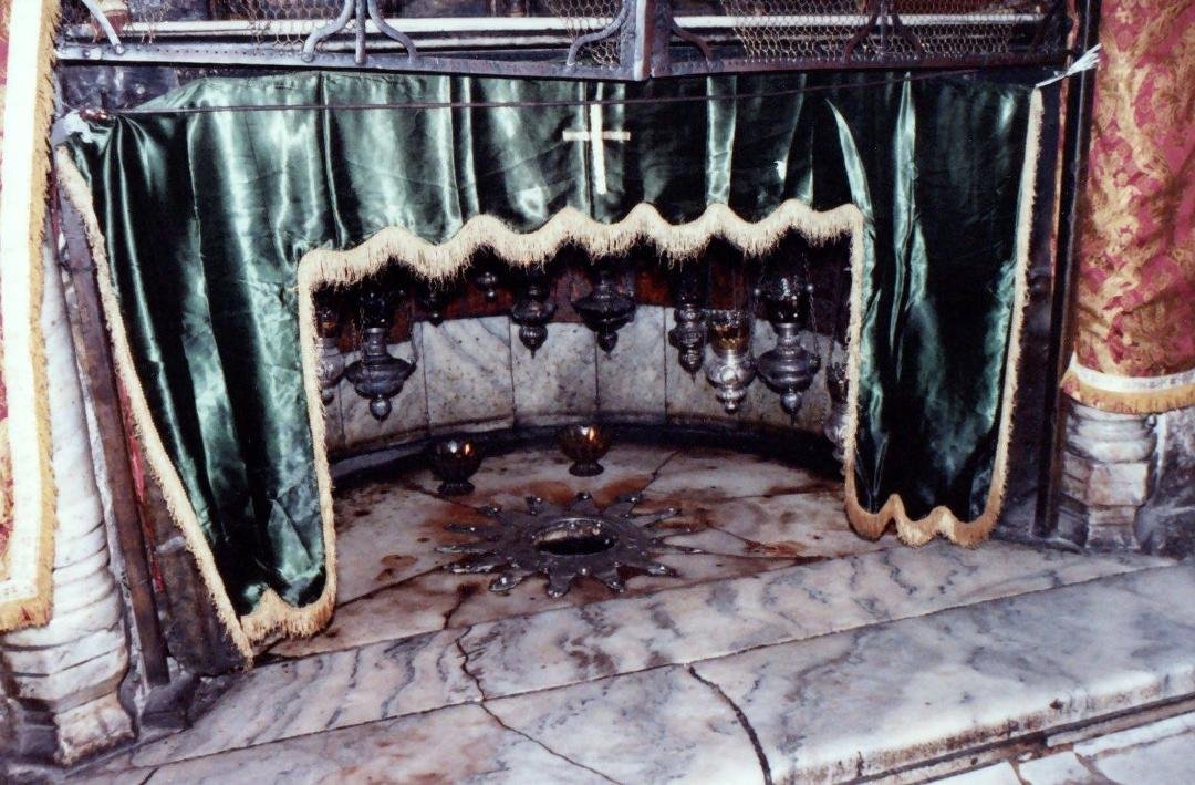 Chris Dowler Pieri Photo of birthplace from Church of the Nativity in Jerusalem. Taken in 1987 while deployed to Med on USS Charles F Adams (DDG 2). Altho terrorists blew up parts of the Church years ago, little damage cau