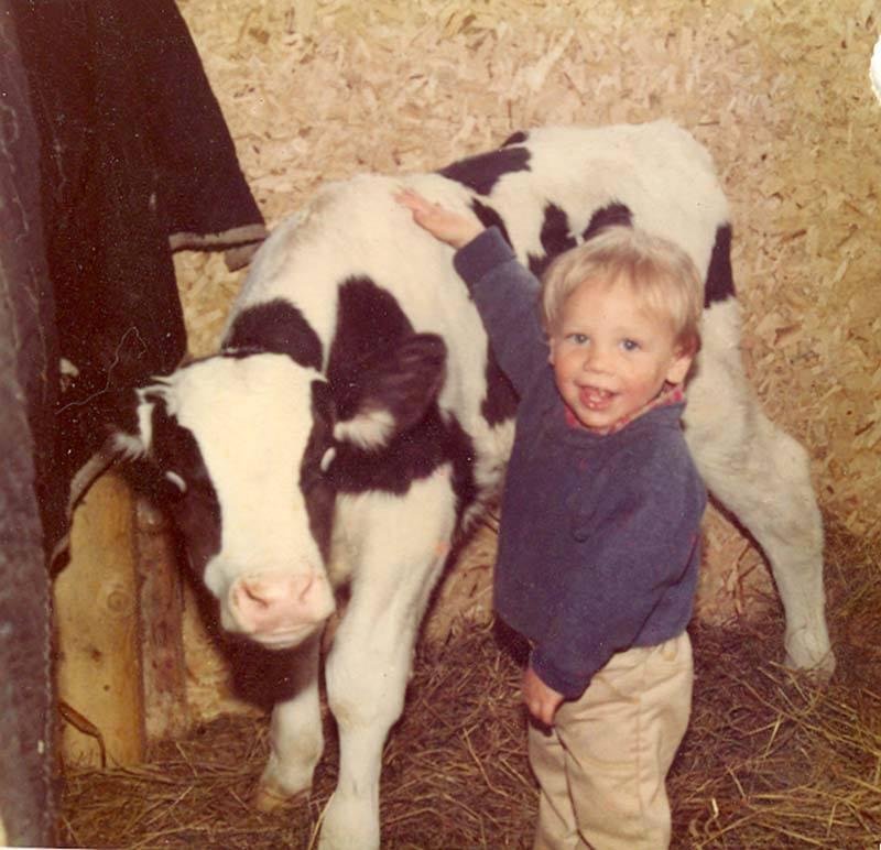 A family tradition. Tyler House 1982 on the farm. The first one - Jessie