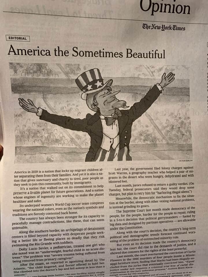 New York Times editorial on July 4th,,,,disgusting....