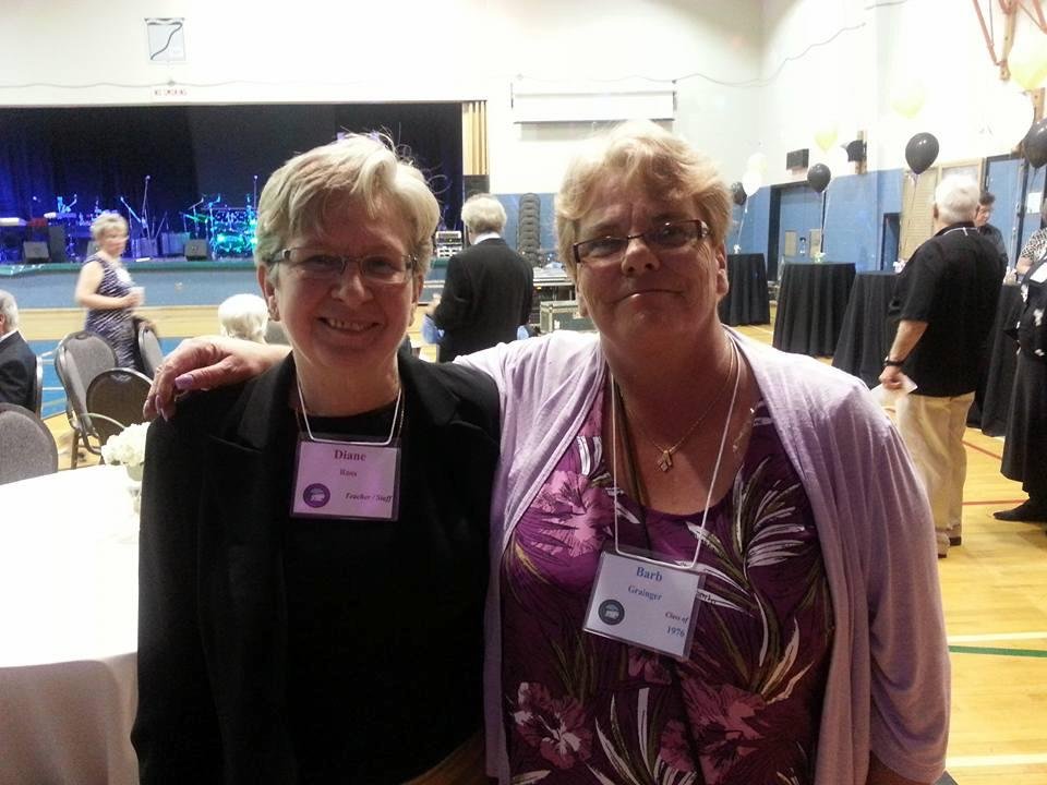 Hard to believe it's been a year.  Although I did not graduate I was still welcomed by so many old friends.  Including Diane Ross the best Phys  Ed teacher